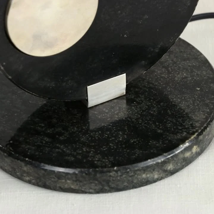 Lampada da tavolo con base in marmo nero, Italia, anni '70 – foto 3