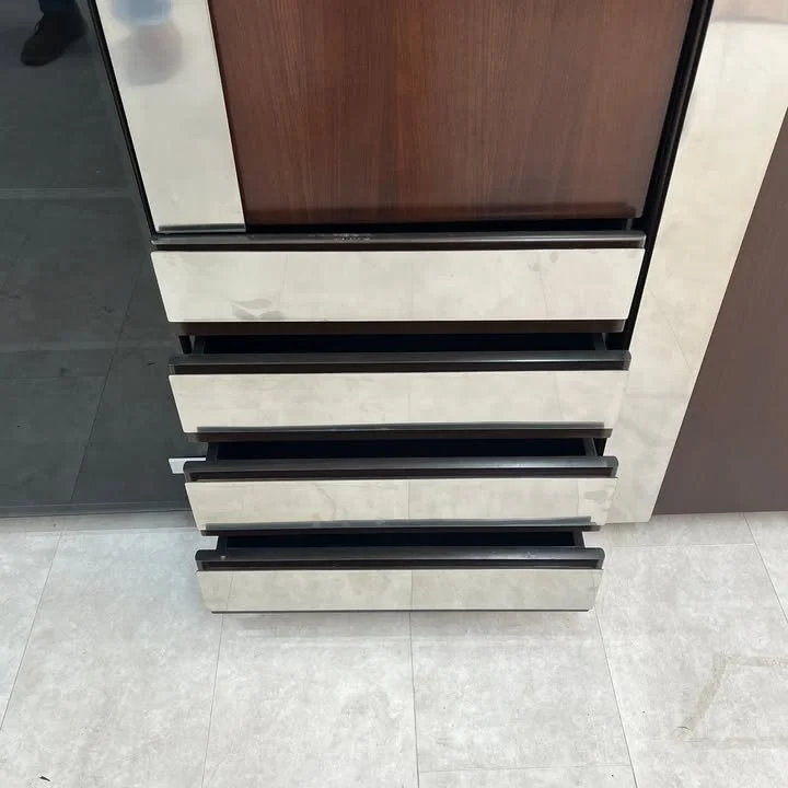 Credenza modulare a 6 elementi in legno e specchio brunito, anni '70 – foto 2