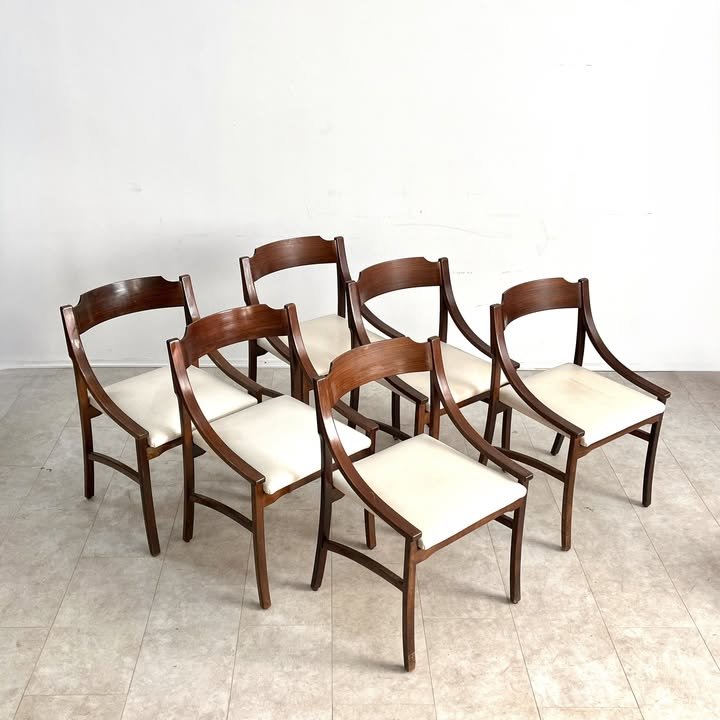 Set di 6 sedie attribuite a Ico Parisi, anni '60 – foto 3