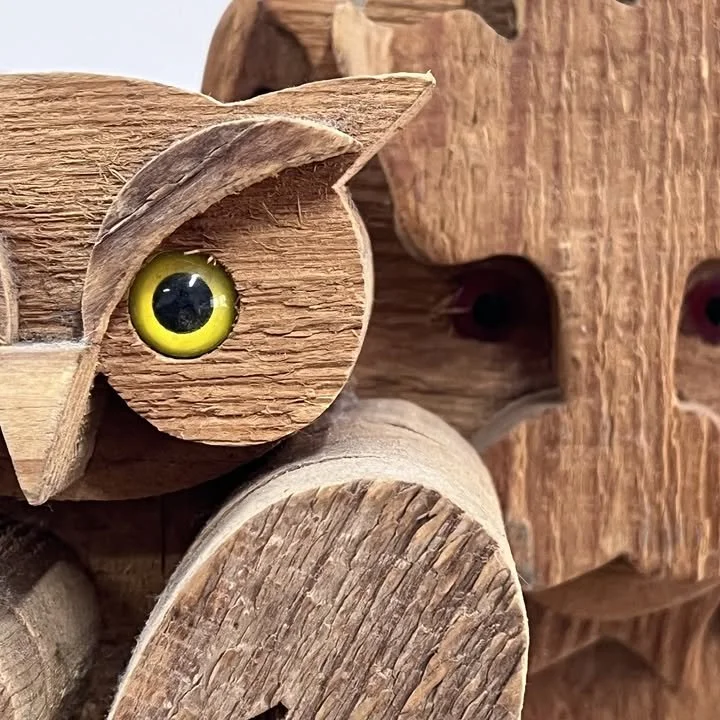 Coppia di sculture in legno della Bottega Michelangeli, anni '80 – foto 1