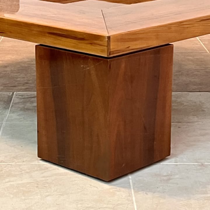 Tavolo quadrato in palissandro con sculture di Enzo Mari, anni '70 – foto 2
