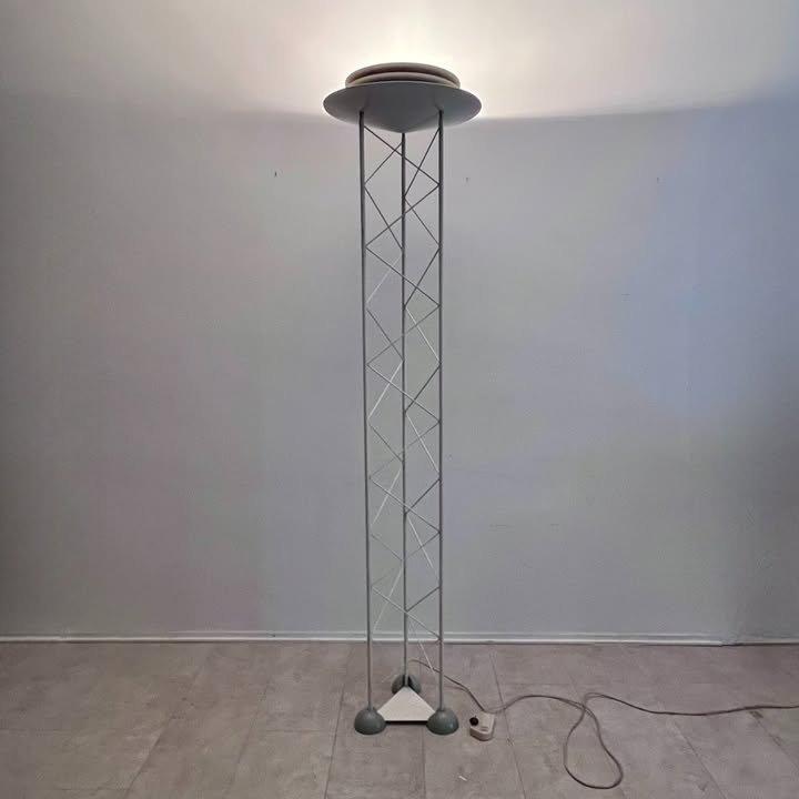 Lampada da terra in metallo laccato bianco di Targetti Sankey per Alta Lite, anni '80 – foto 2