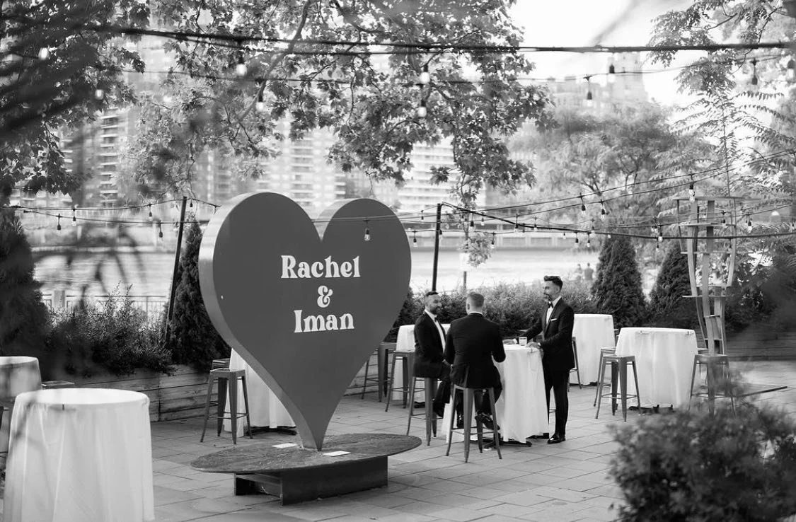 Amazing Sculpture + Amazing view + Magnetic Letters = magic Congrats Rachel and Iman and thanks for the photo @rachelturgeon