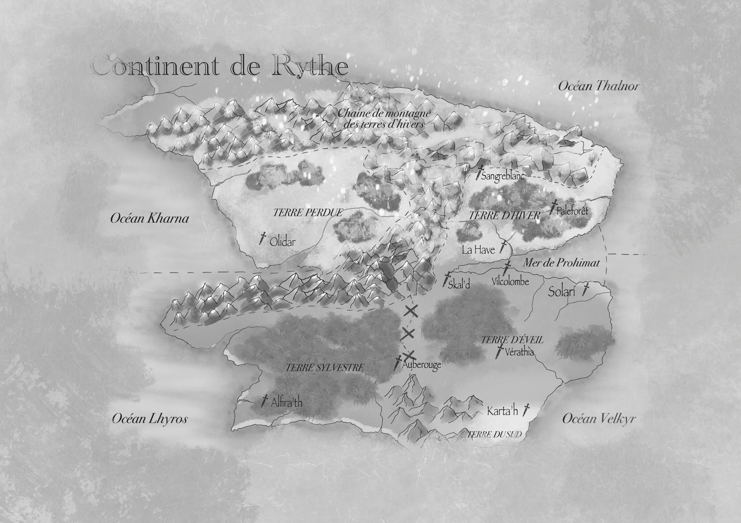 Ordalie, le monde des hommes sur le continent de Rythe