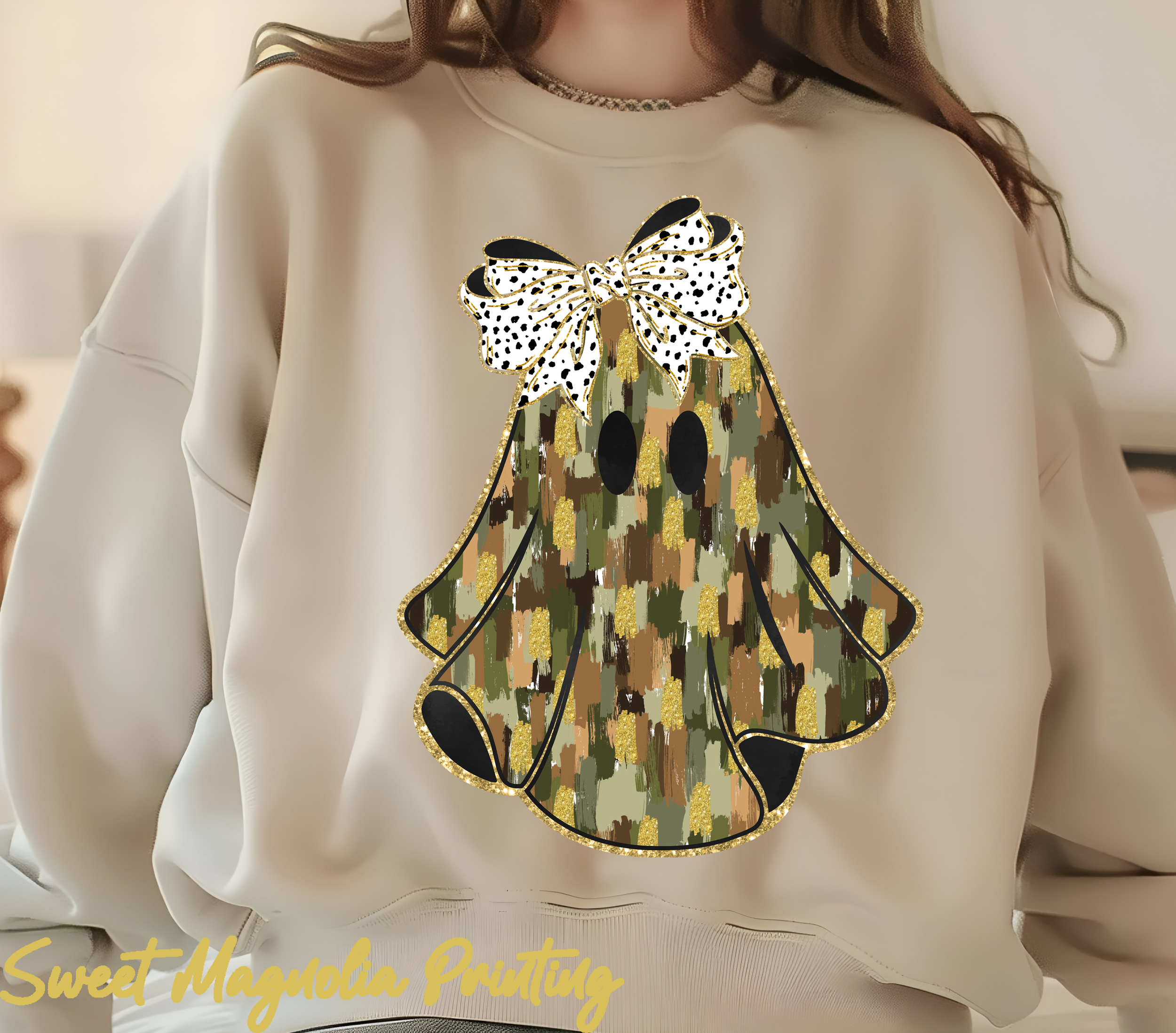 Camo Brushstroke Glitter Ghost With Dalmatian Patterned BowWM - 10-04-036.png