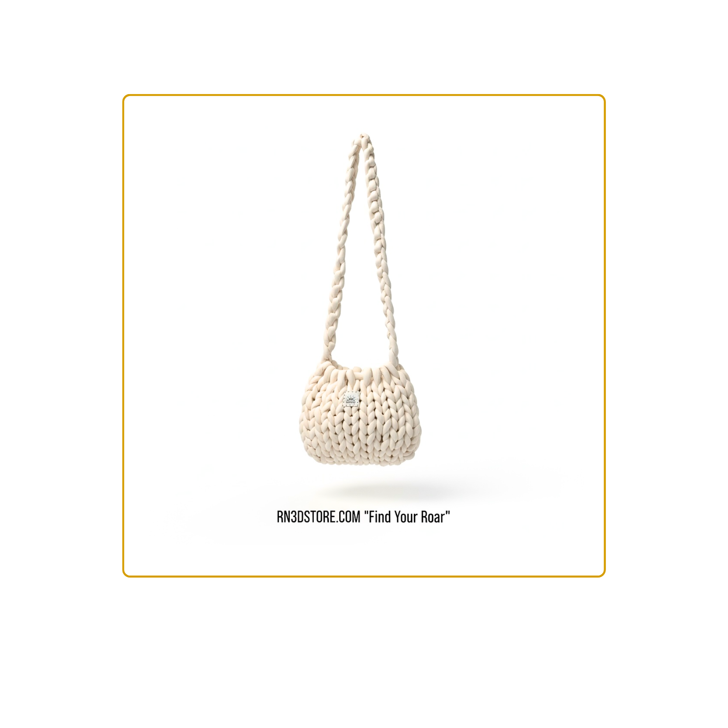 ZoSoRi Handmade Thick Woven Yarn Knit Off White Bag
