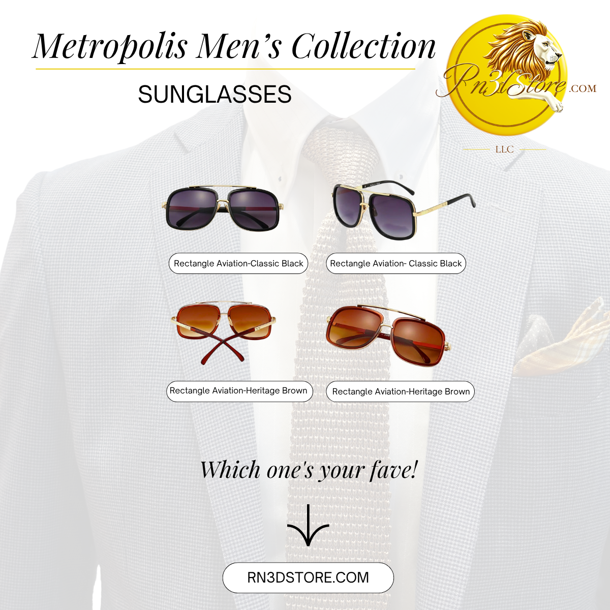 Metropolis Men's Collection Sunglasses.png