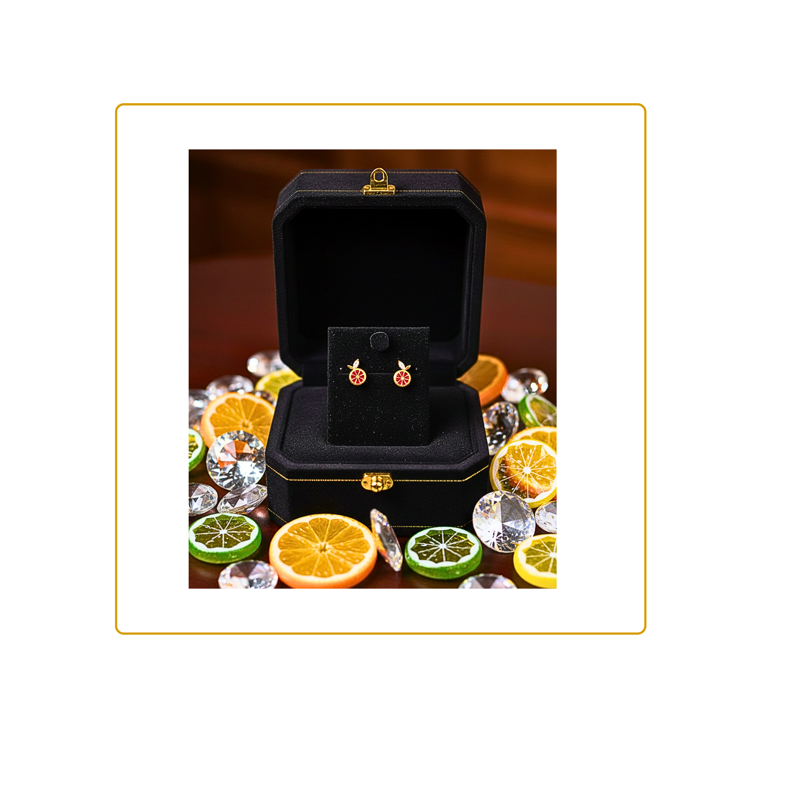 Citrus Stud Earrings-Blood Orange-Main.png