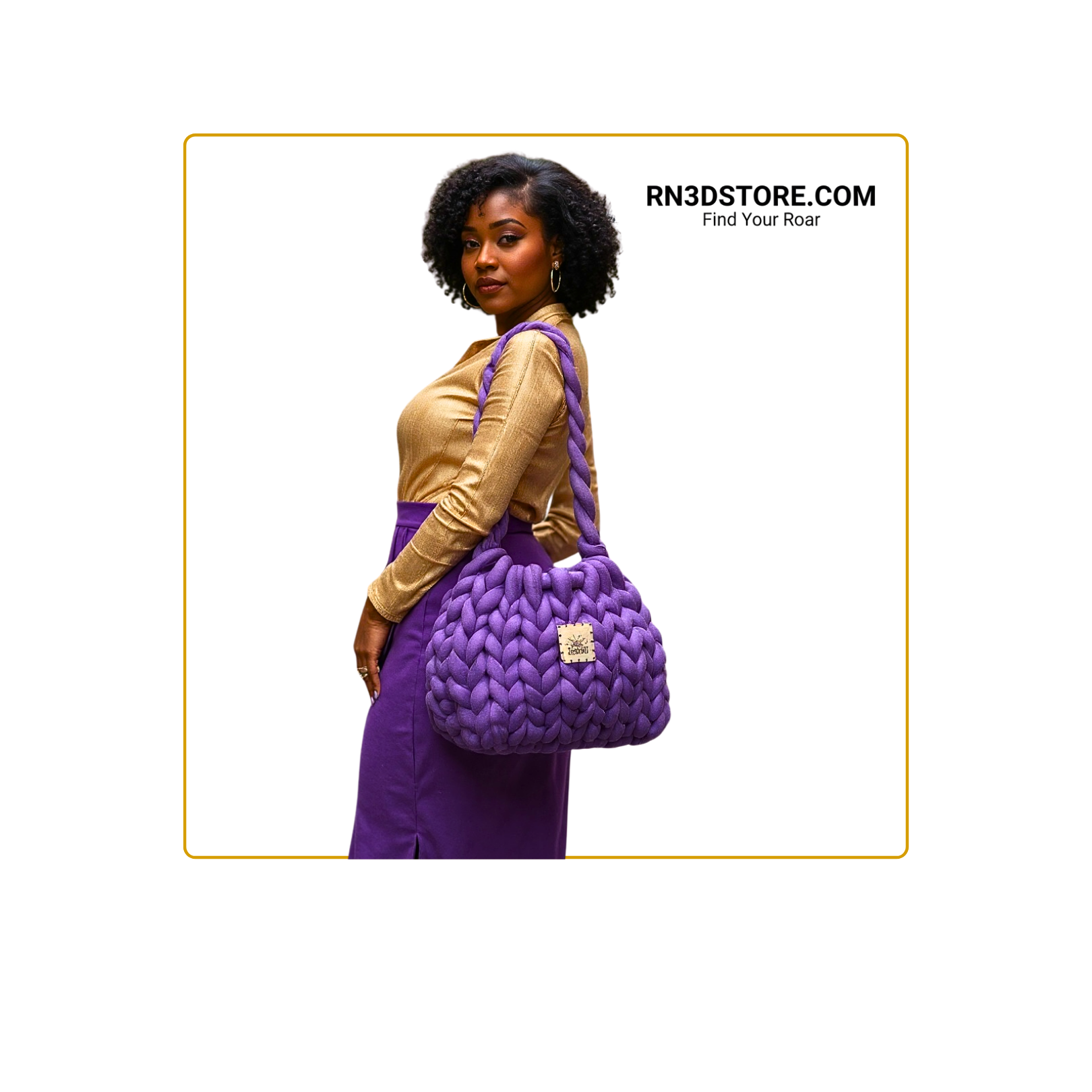 ZoSoRi Purple Thick Woven Bag