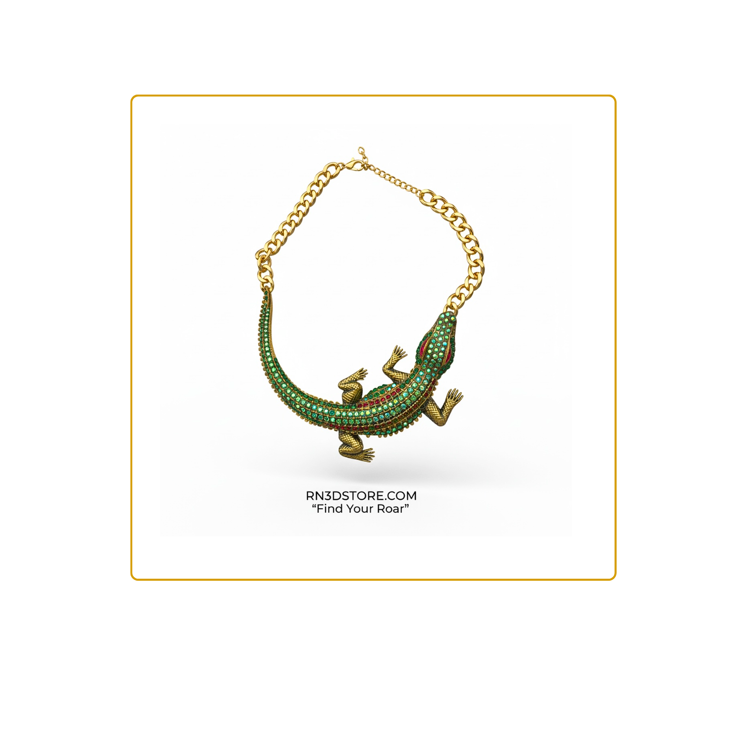 Channel Your Inner Wild: The Gecko Statement Necklace