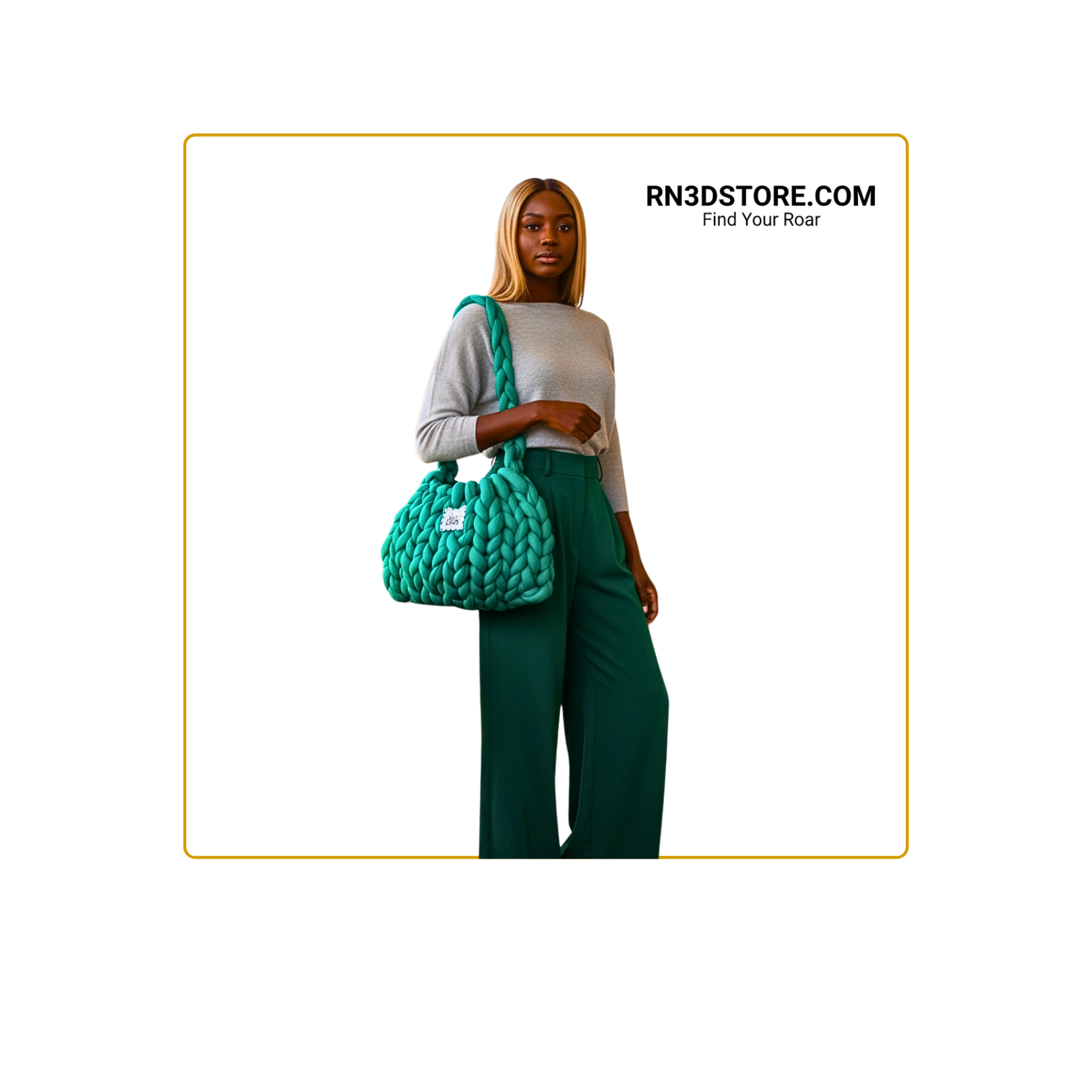 ZoSoRi Teal Thick Woven Bag