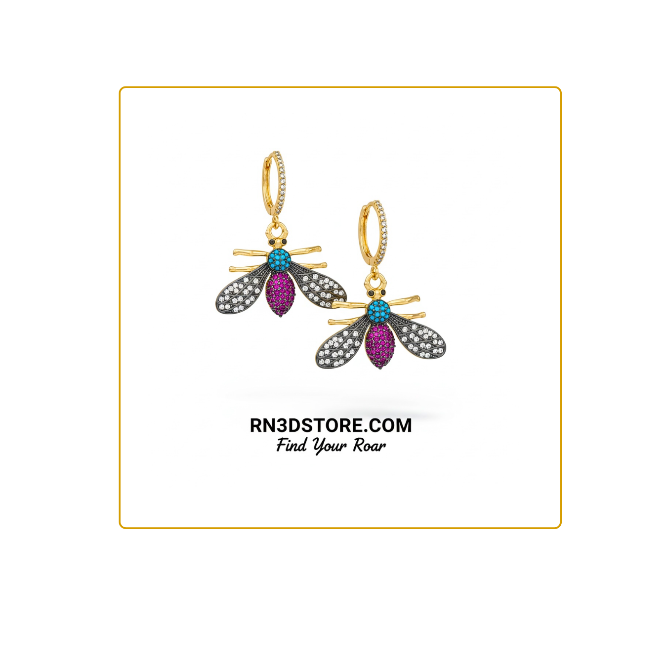 The Volar Bee: Amethyst & Sapphire CZ Drop Earrings