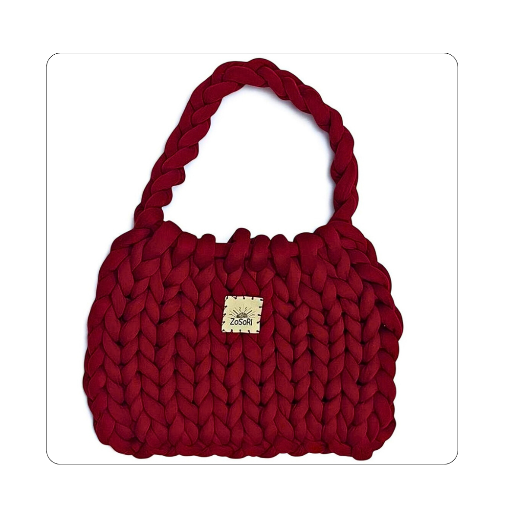 ZoSoRi Knitted Wine Color Bag