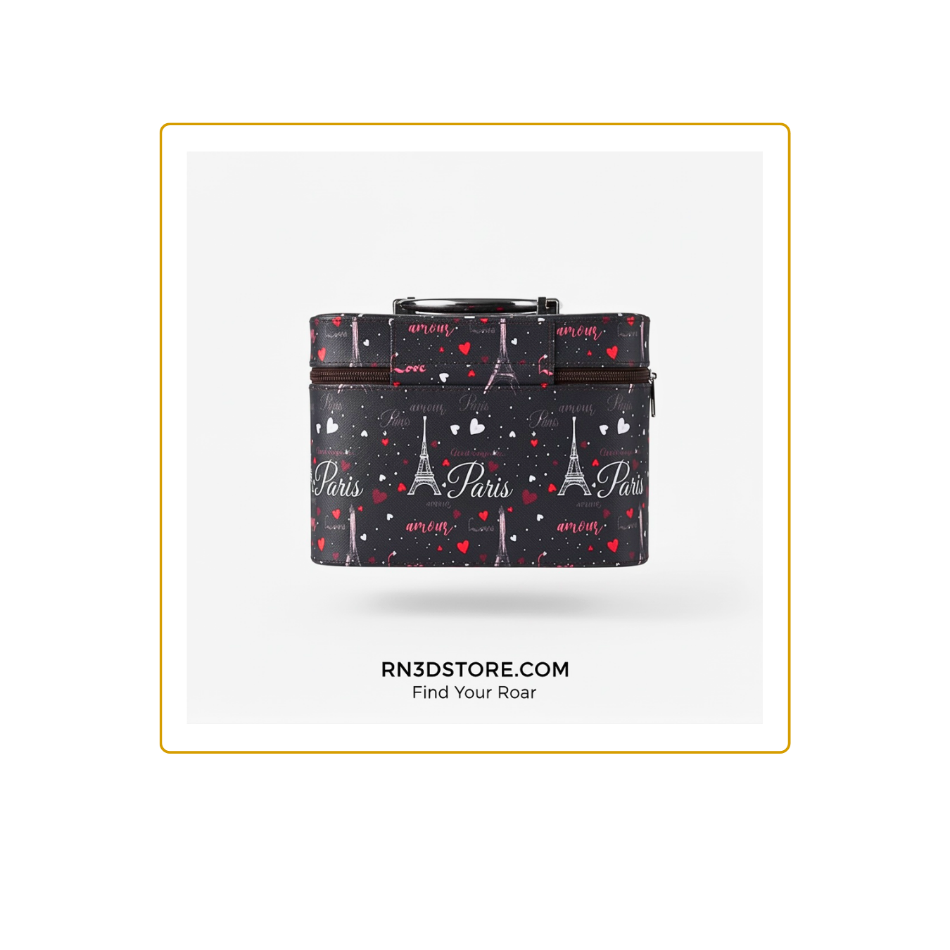 Parisian Elegance Awaits: Organize Your Glam On-The-Go with the Paris Amour Makeup Train Case