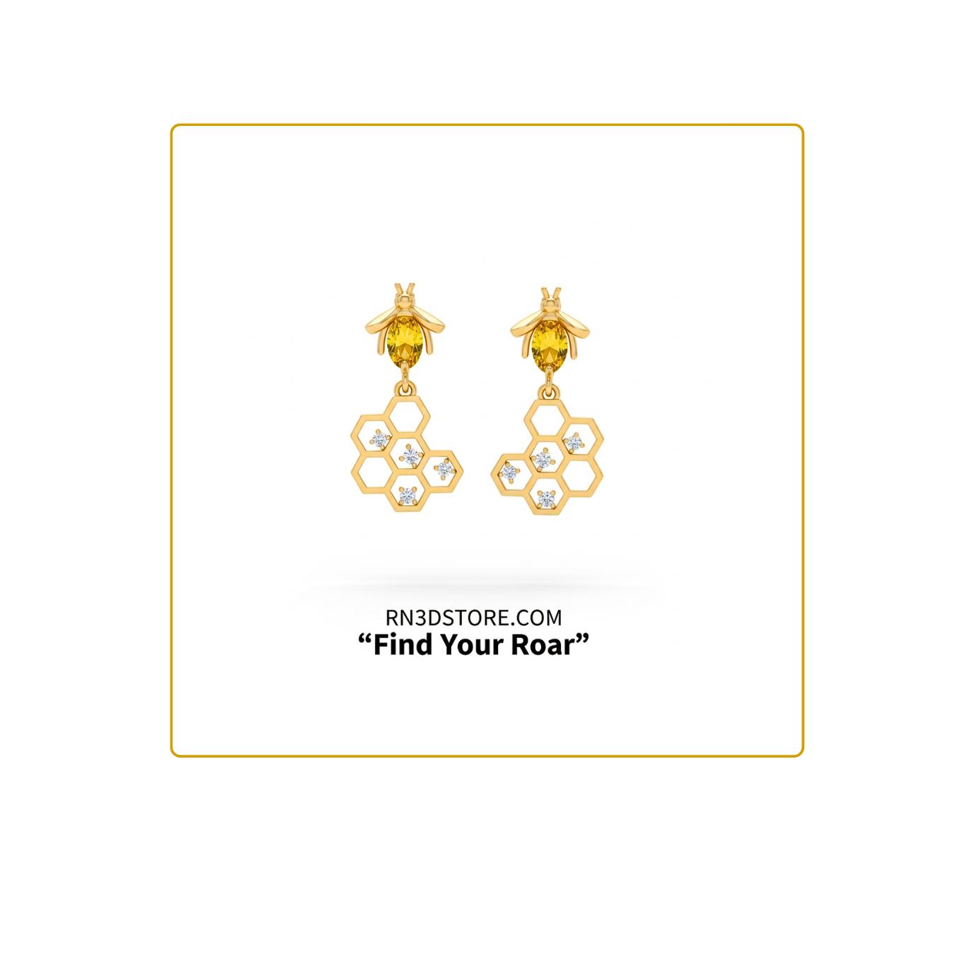 Shine Like Honey: Hexacomb Bee Earrings