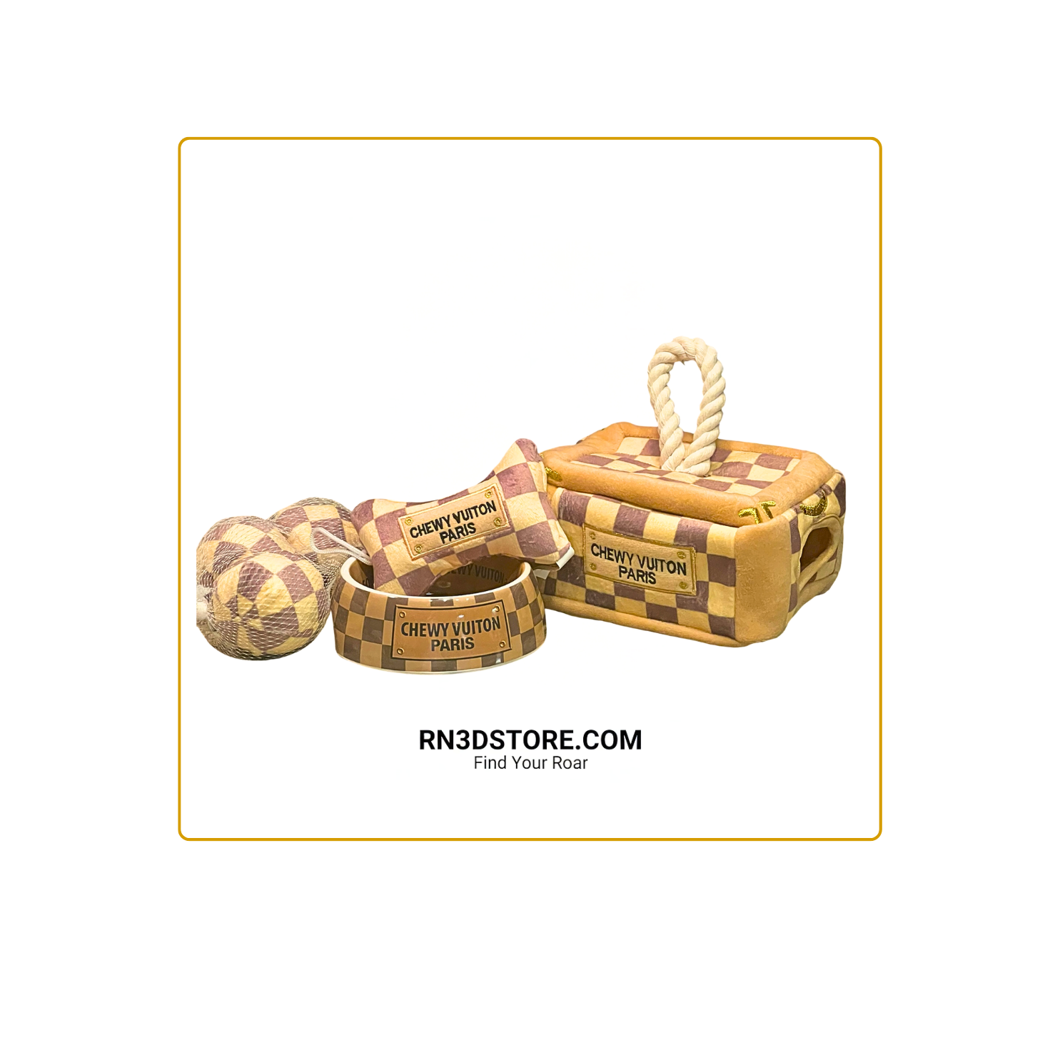 Pawsitively Posh: The Ultimate Chewy Vuiton Trunk, Bone, & Bowl Set