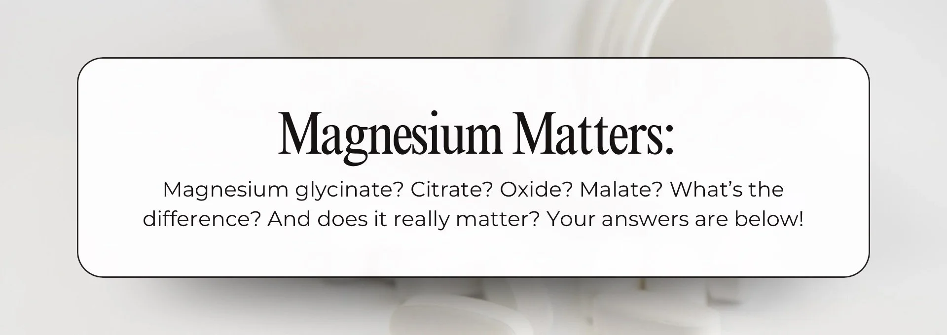 Magnesium Matters: How to Choose the Right Type for Sleep, Stress, and Energy