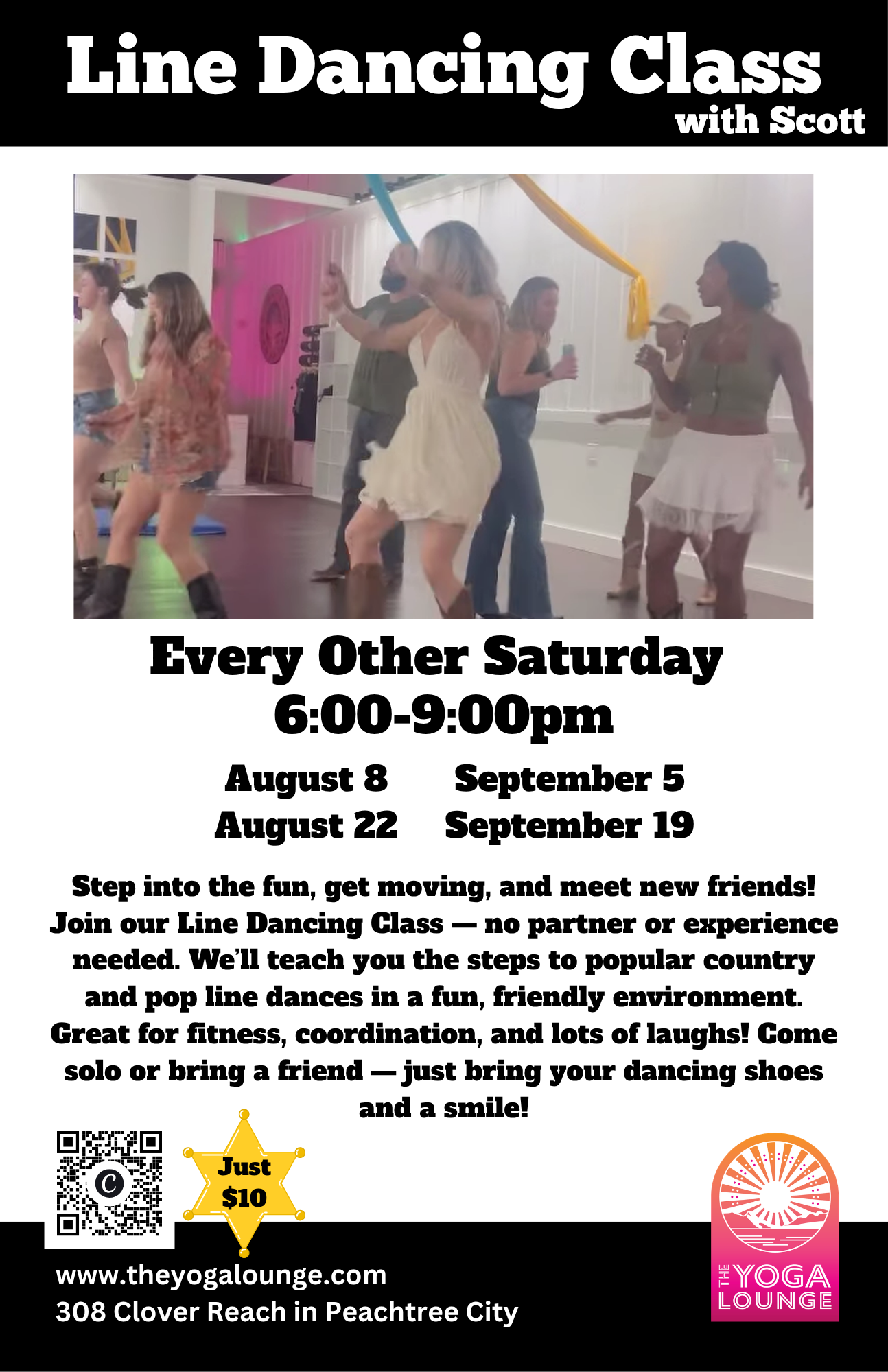 line dancing peachtree city newnan fayetteville tyrone sharpsburg senoia brooks yoga