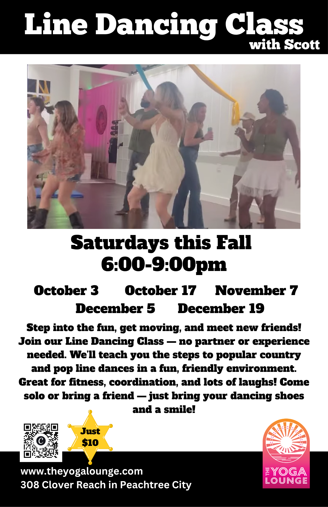 line dancing yoga peachtree city scott newnan fayetteville sharpsburg tyrone senoia brooks