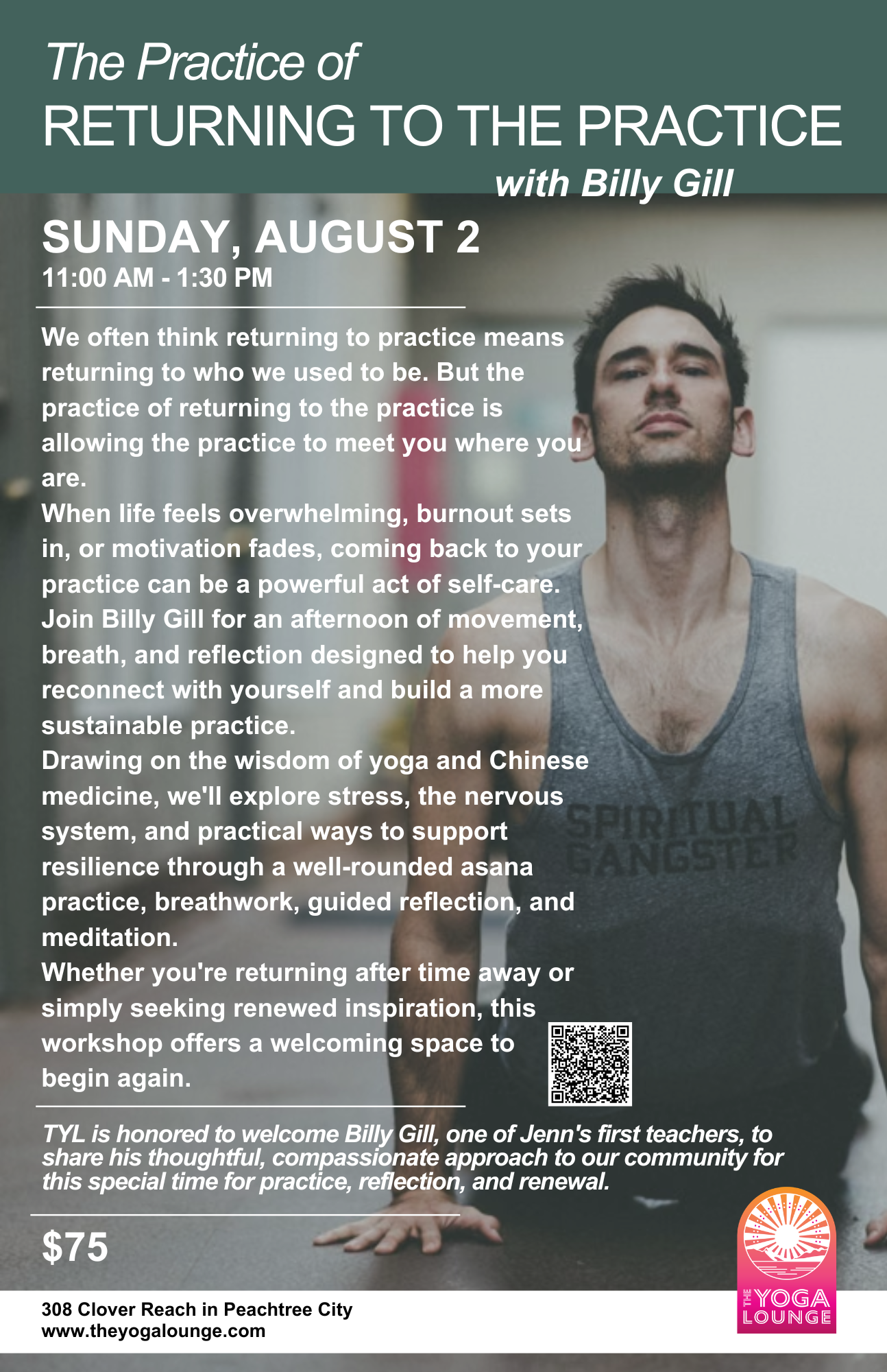 yoga asana breath workshop billy gill peachtree city newnan fayetteville sharpsburg senoia tyrone brooks south atlanta