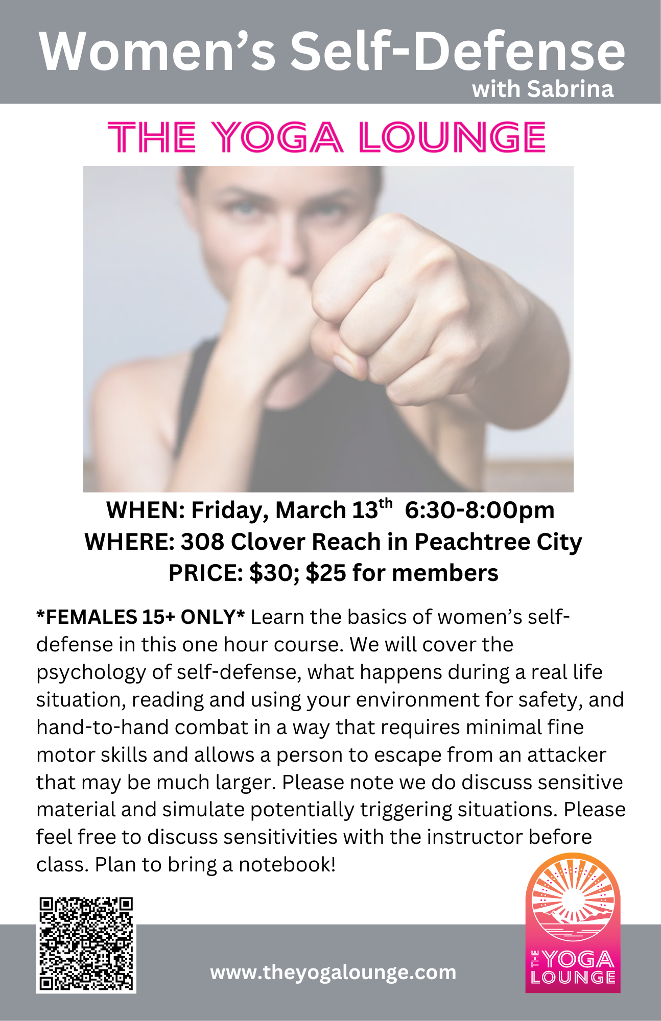 self-defense class peachtree city newnan fayetteville sharpsburg senoia atlanta