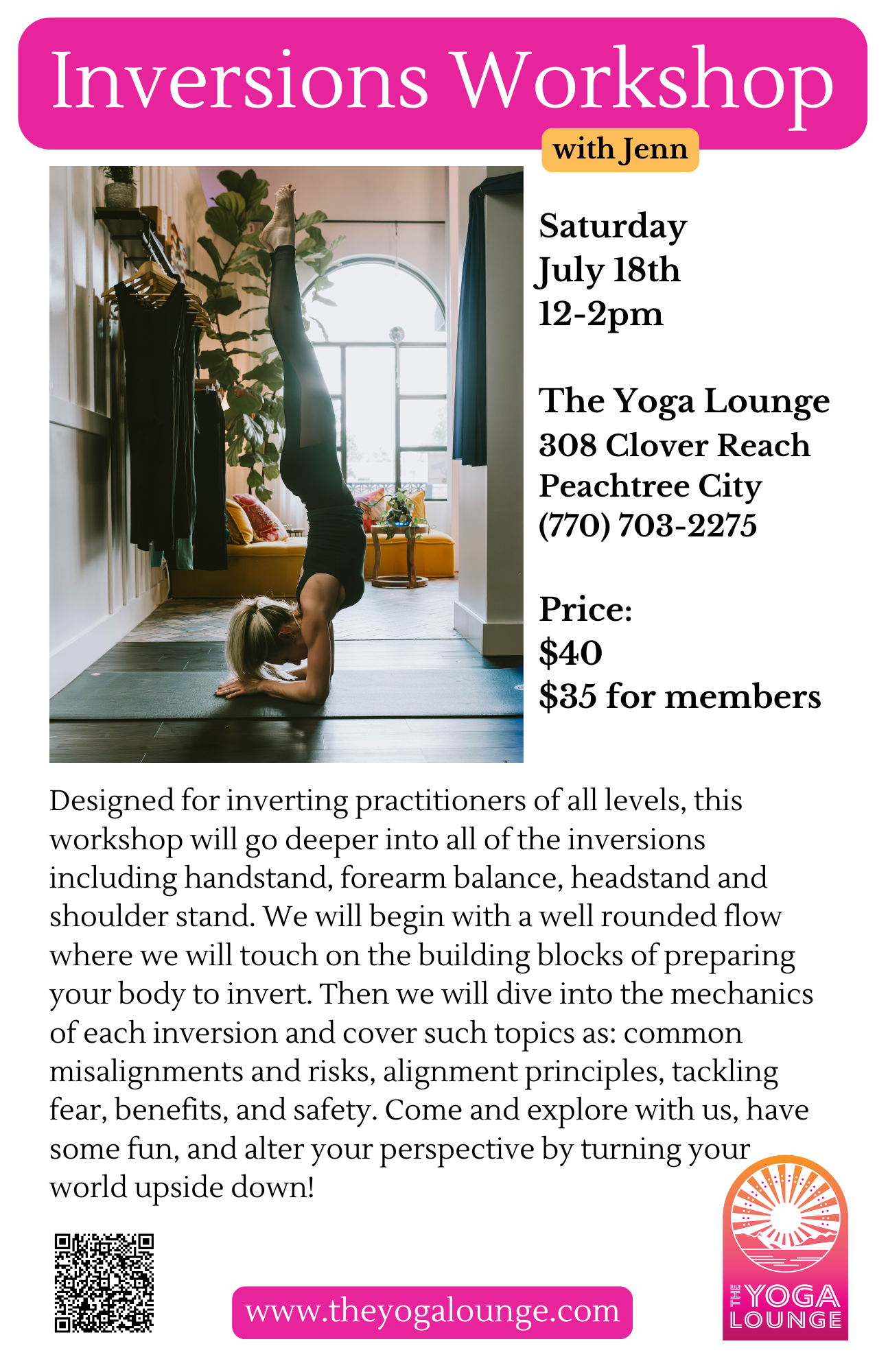 inversions yoga peachtree city newnan fayetteville atlanta sharpsburg senoia brooks tyrone