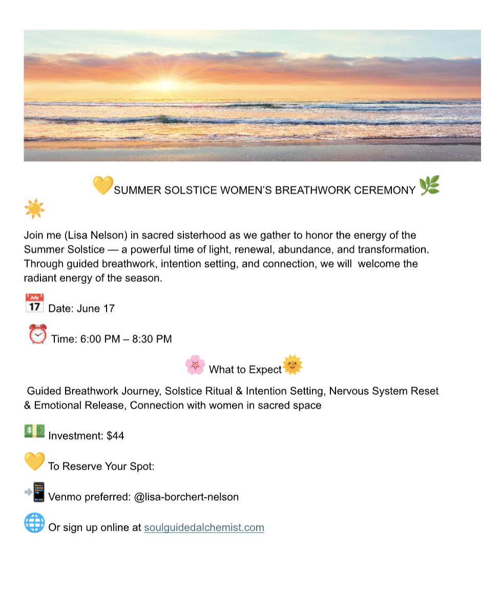 Summer Solstice Women's Breathwork Ceremony