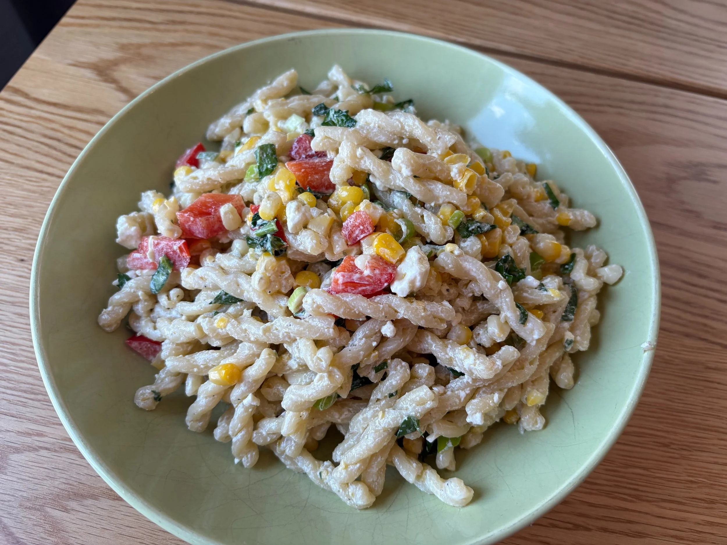 Street Corn Pasta Salad (with Creamy Greek Yogurt Dressing)