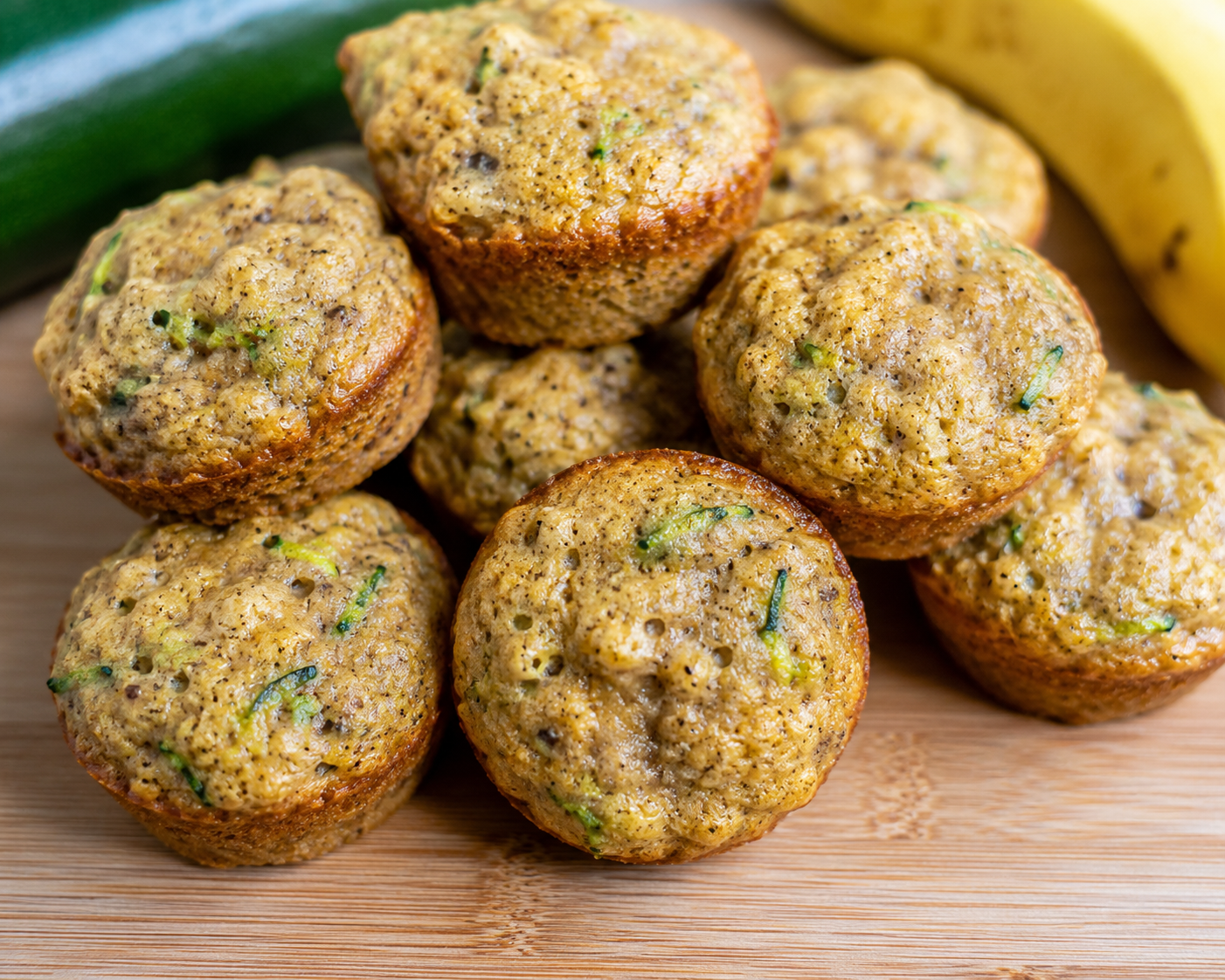 Shortcut Zucchini Banana Muffins  