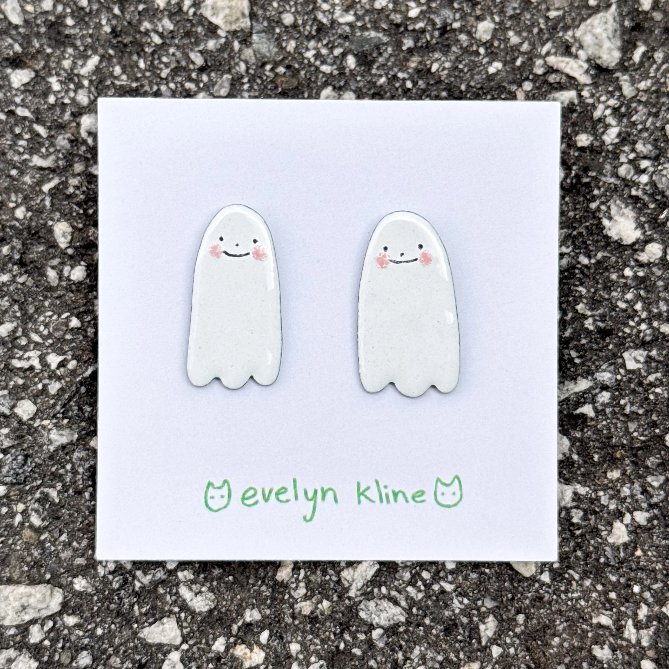 Medium Ghost Studs