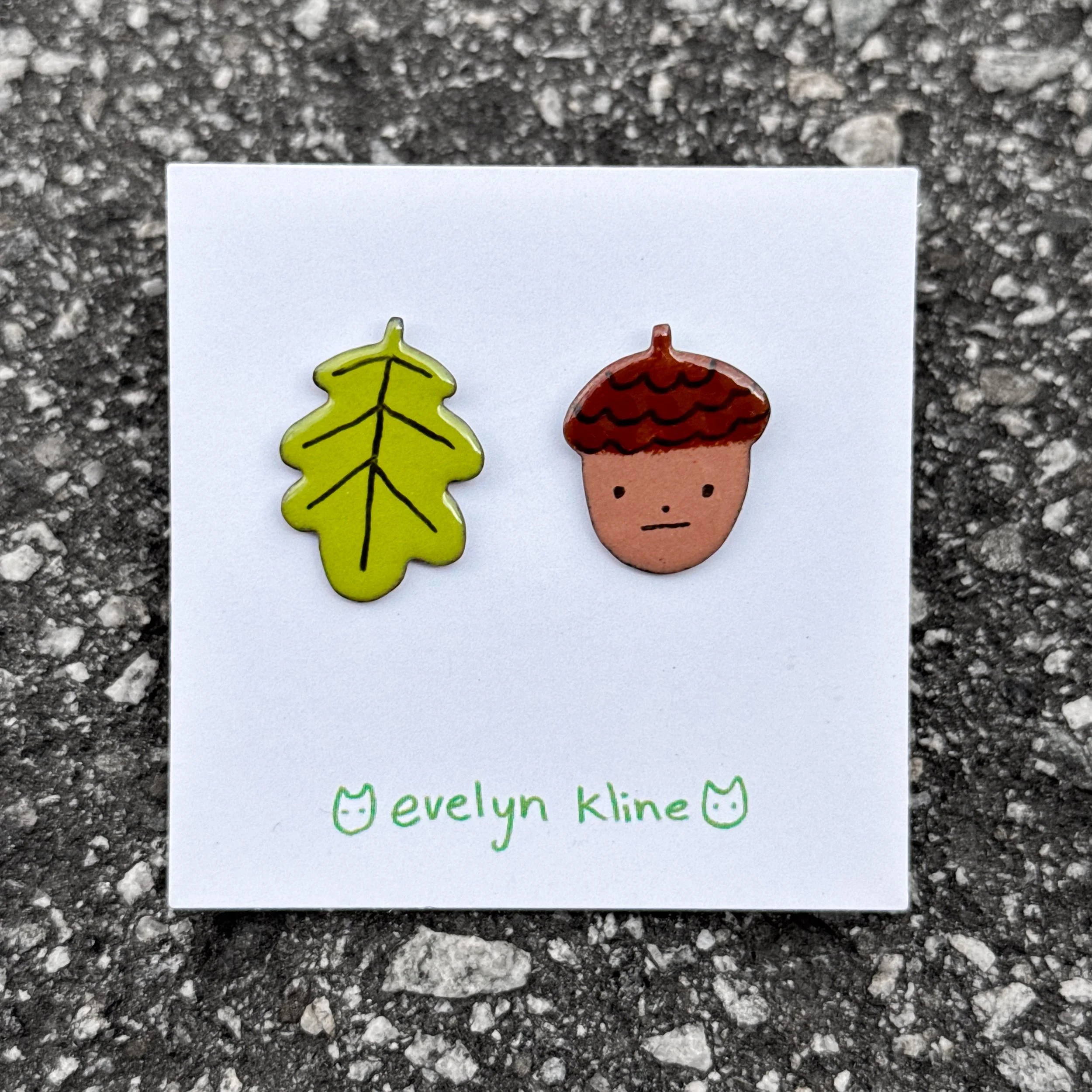 Acorn and Leaf Studs
