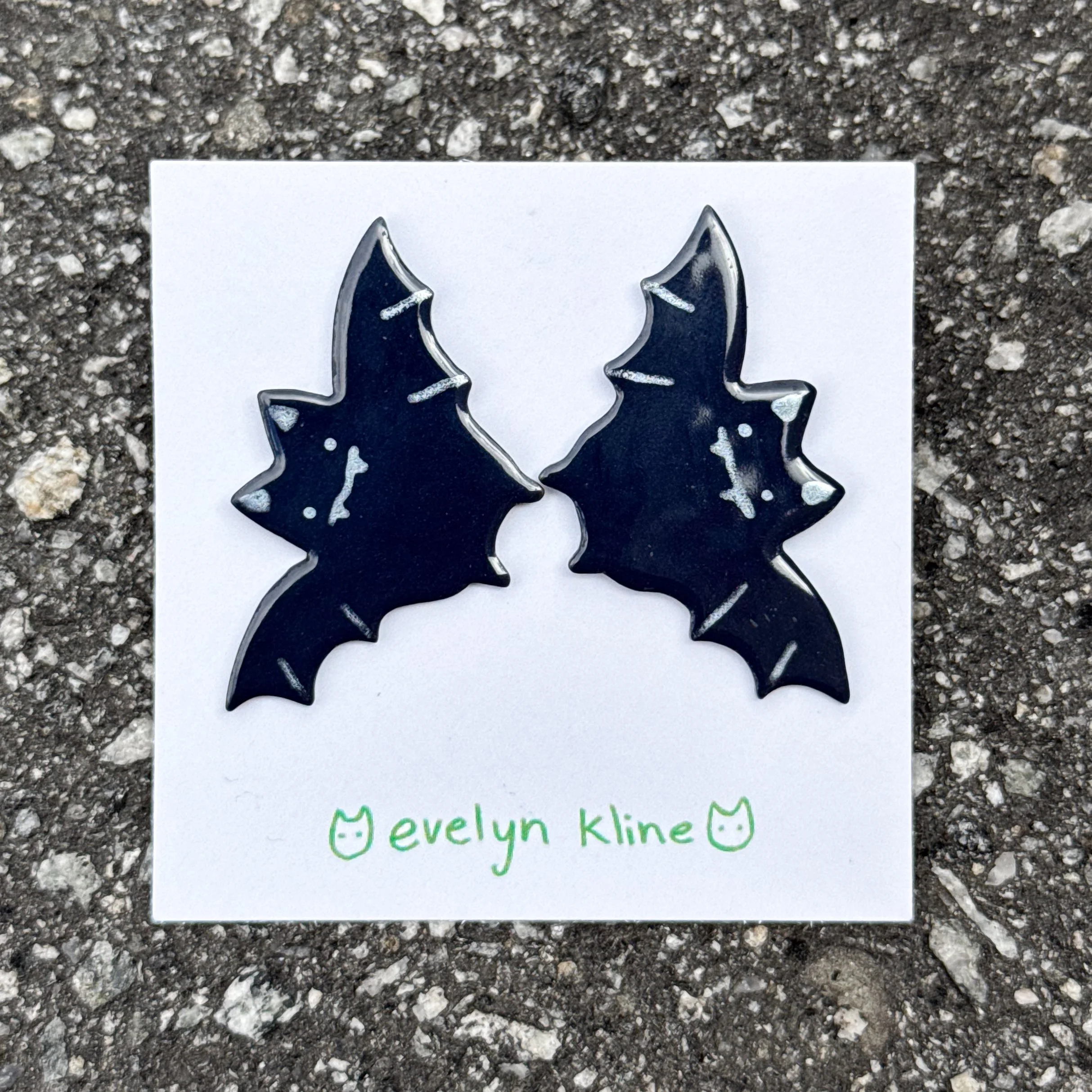 Navy Bat Studs