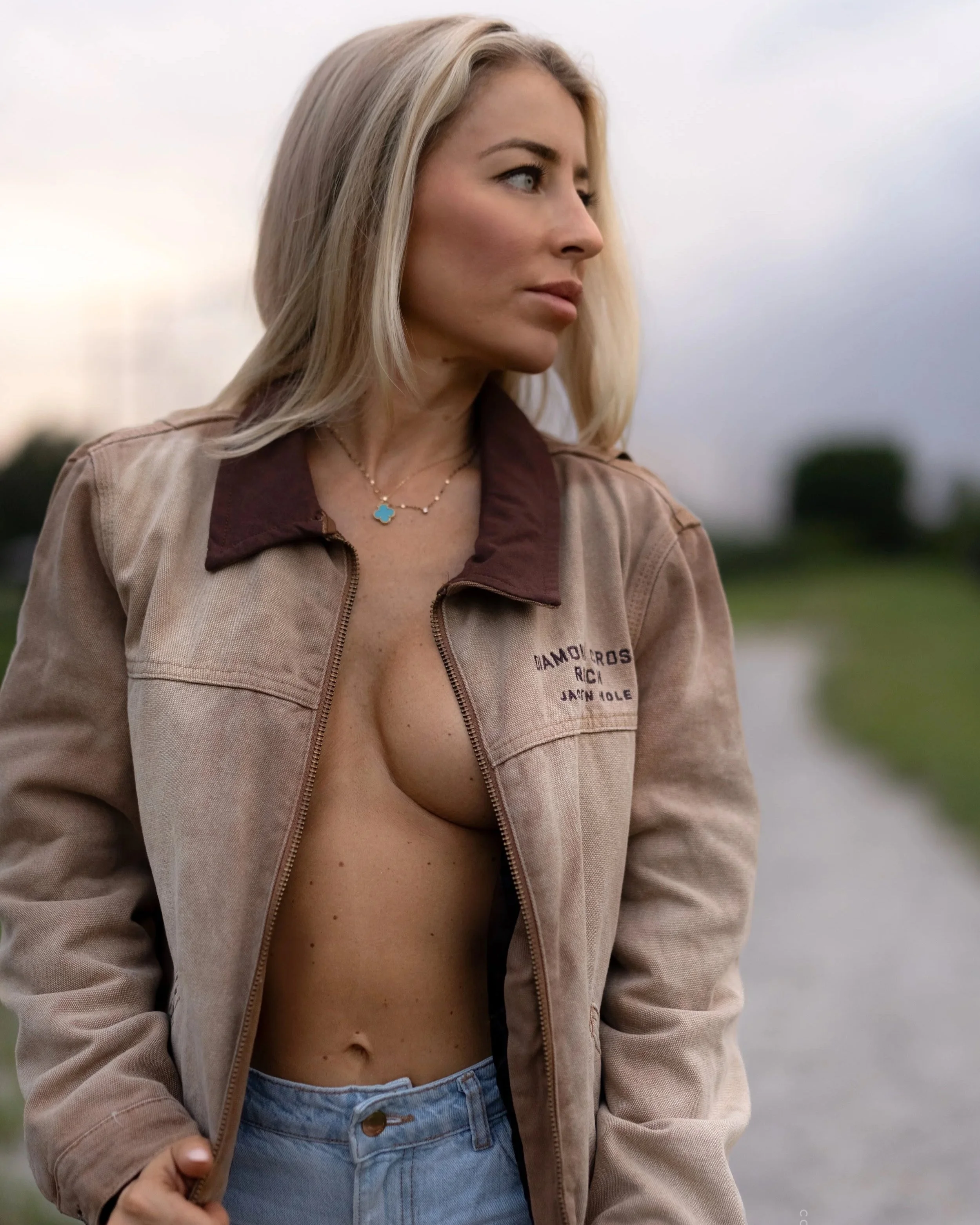 Ivana owner of Merak poses with horses during a coastal cowgirl editorial at White Oak Equestrian in Southwest Ranches, Florida.