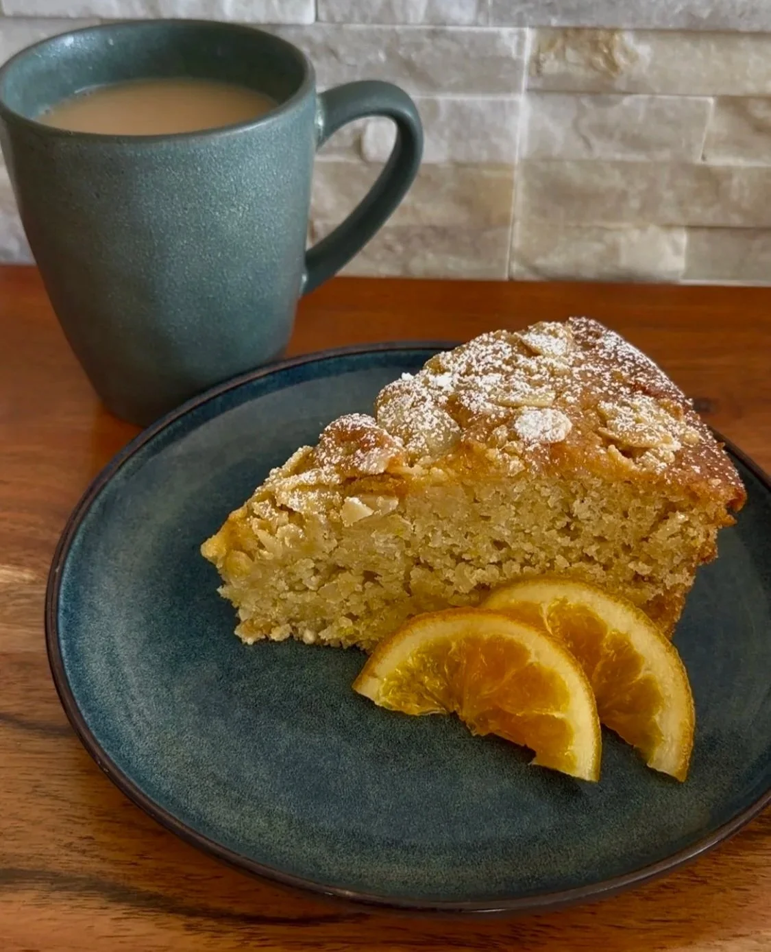 Soy Milk Orange &amp; Almond Cake With Flaky Almond Crumble Topping&nbsp;