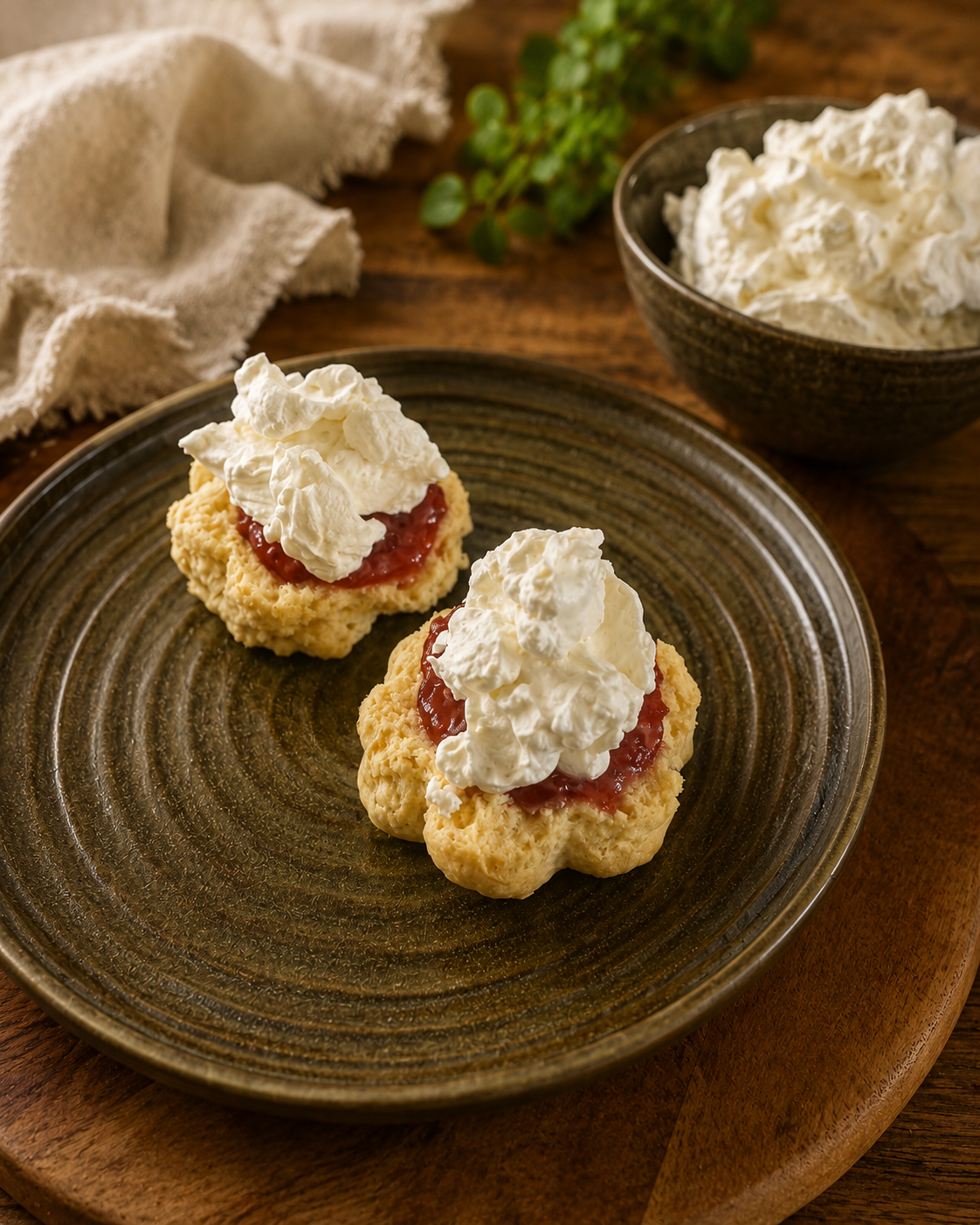 Cheesy Scones With Jam &amp; Cream&nbsp;