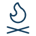 Symbol eines Fischs mit Wasserwelle darunter