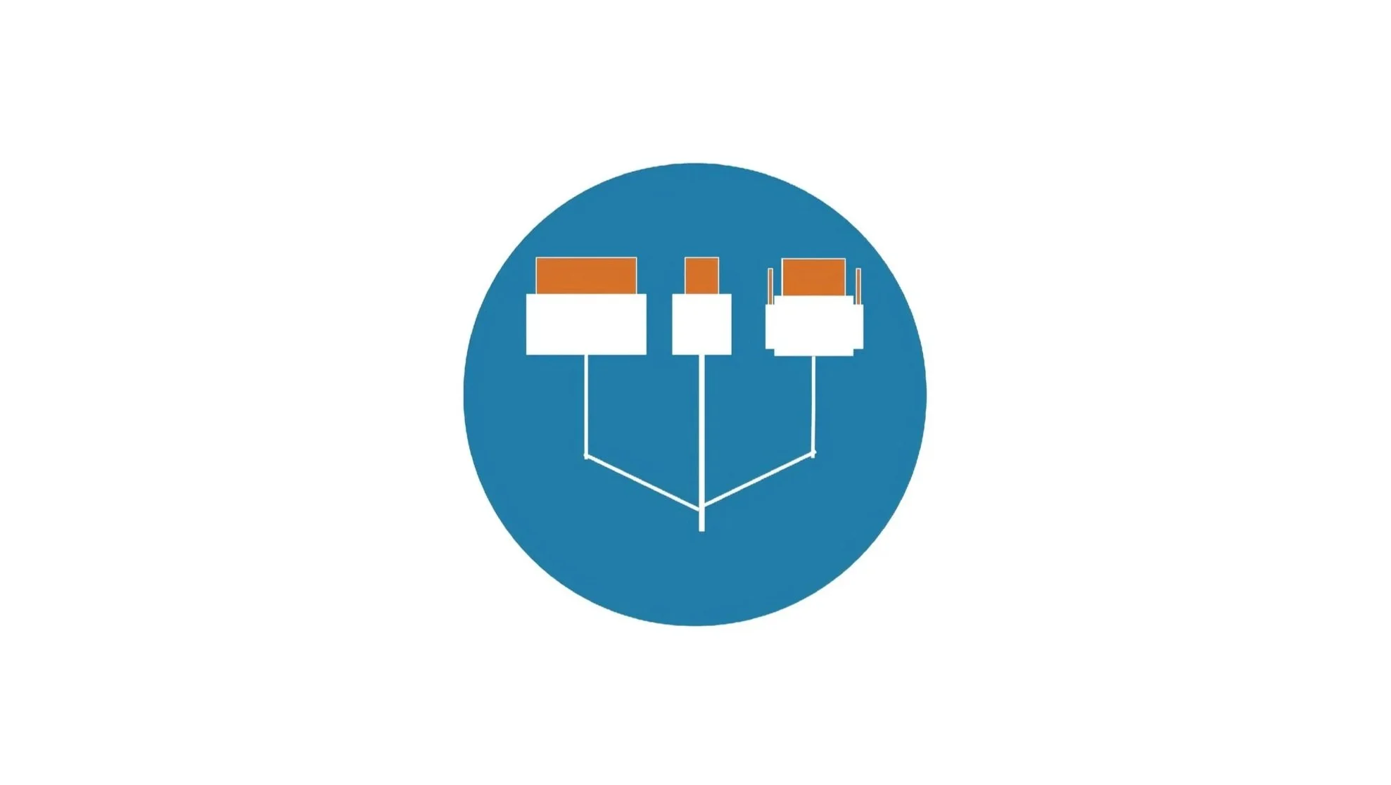 Diagram of an Ethernet cable wiring configuration inside a blue circle.