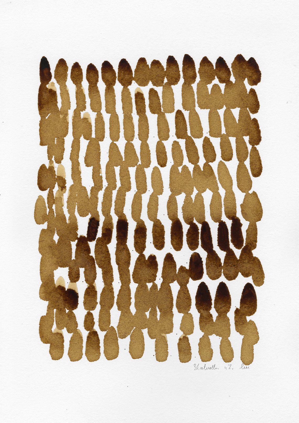 Statuettes 2
2023
Peinture au café sur papier d'art
18 x 24 cm