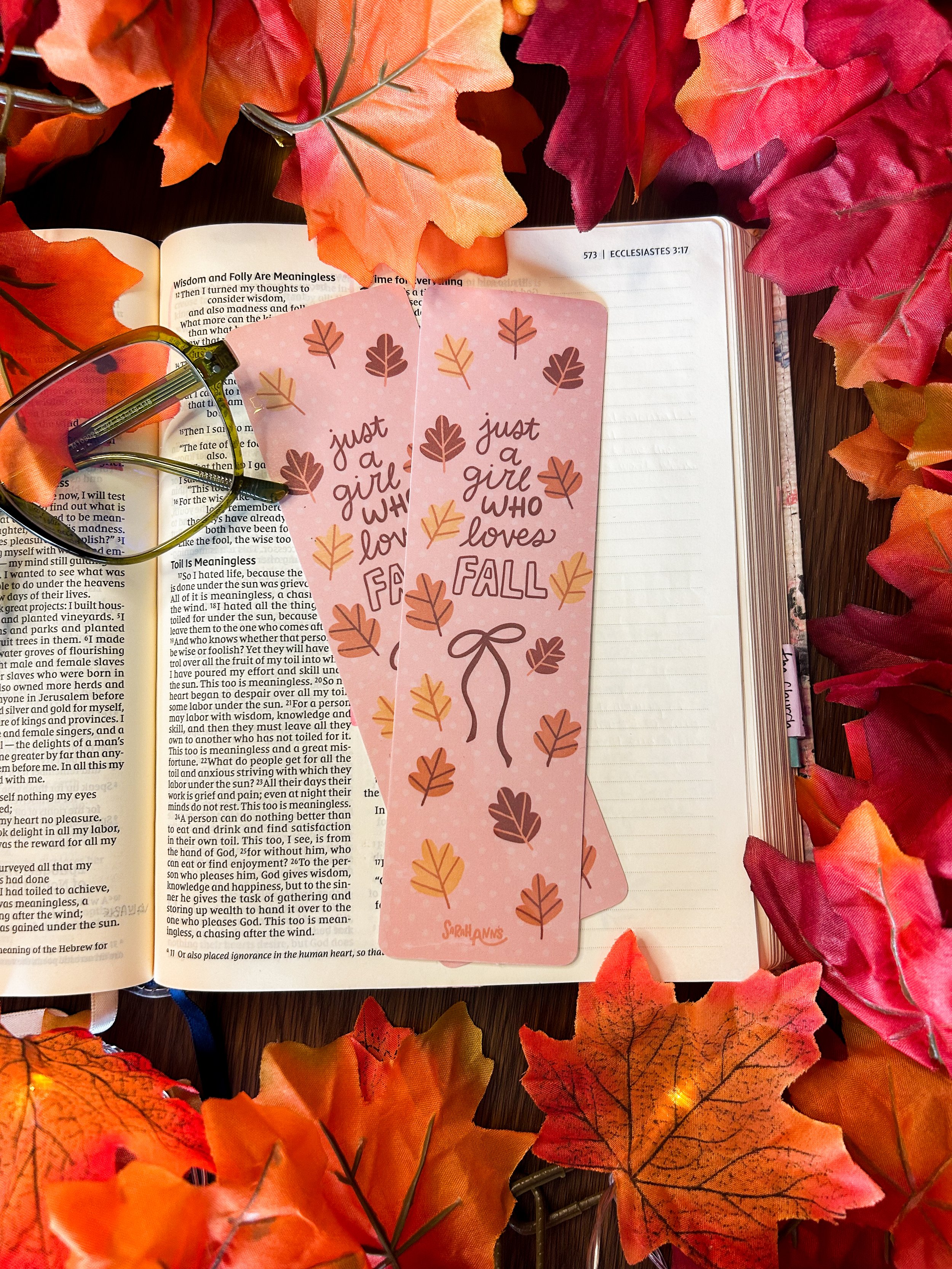 Just A Girl Who Loves Fall Bookmark