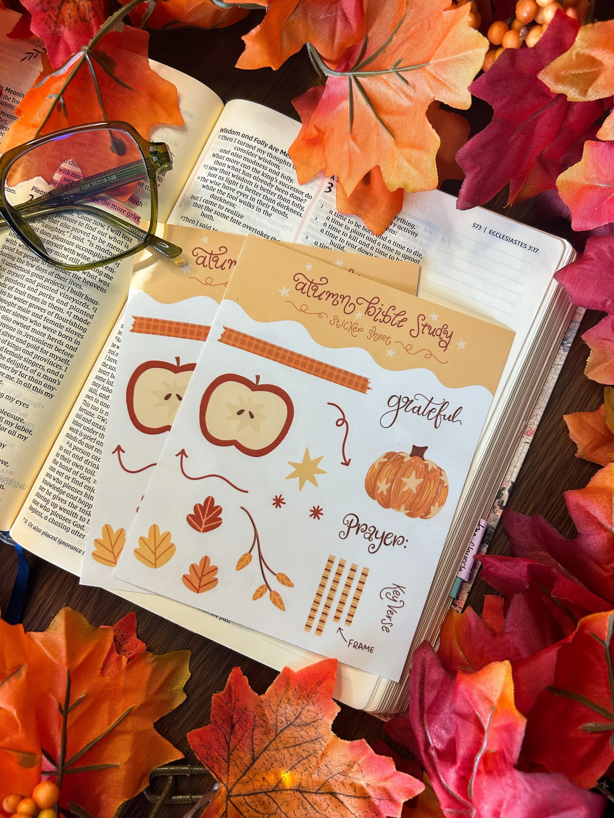 Autumn Bible Study Sticker Sheet