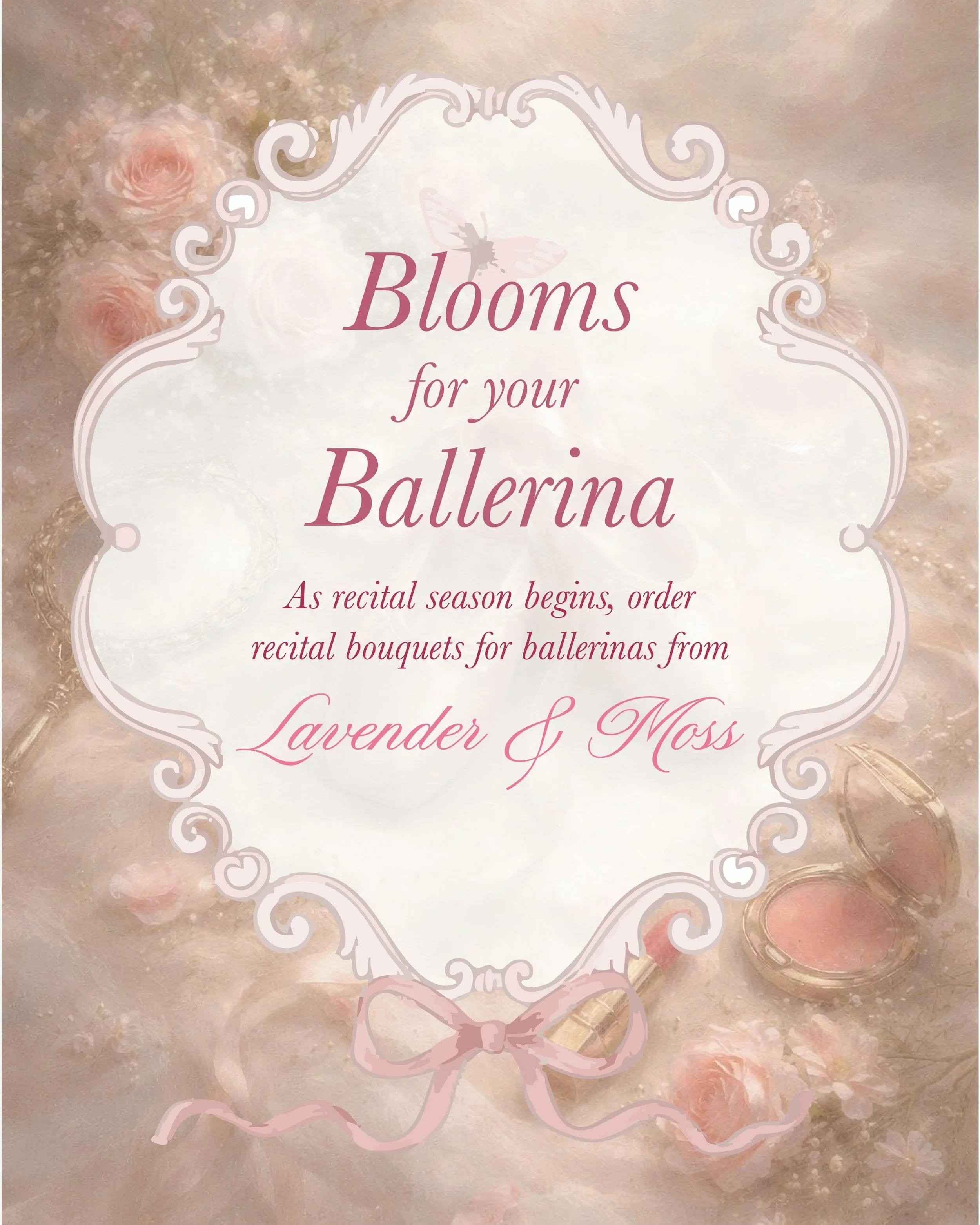 Order blooms for your ballerina from Lavender &amp; Moss this ballet recital season! 🌸🕊️🩷🎀✨🩰🦢