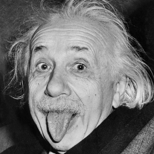 Albert Einstein with his tongue out