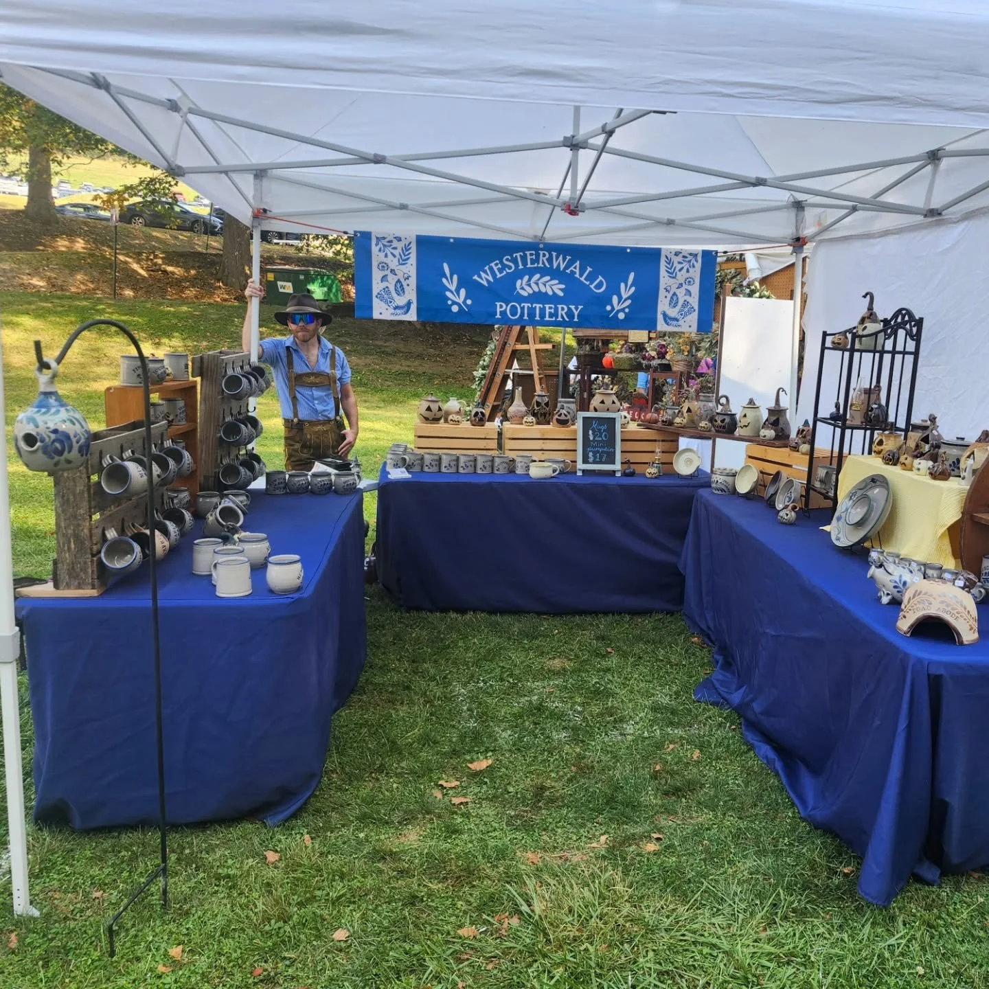 It's a beautiful day for a festival! Come visit us at Mingo covered bridge festival. We're at the Ebenezer Bridge.