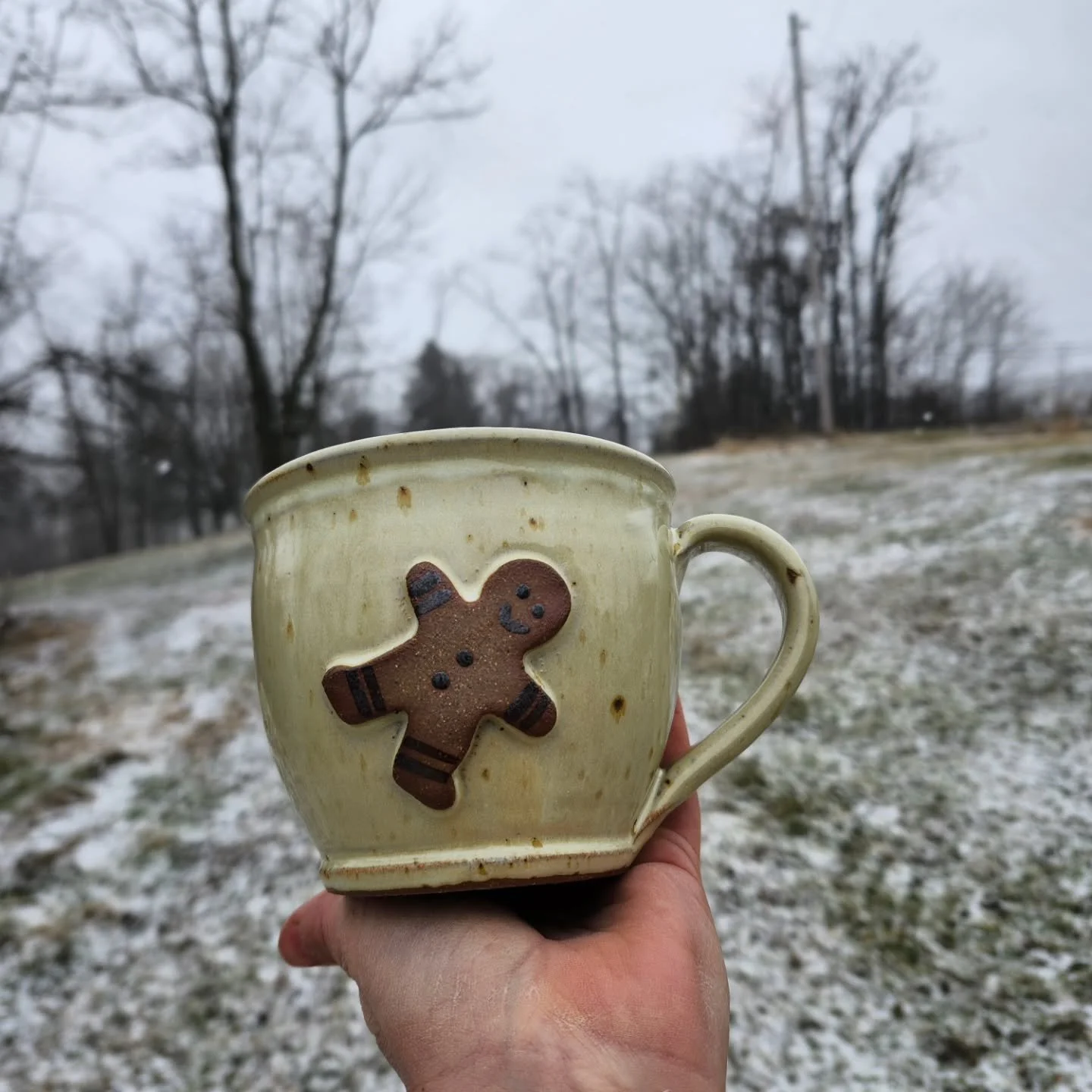 We're walking in a winter wonderland up here! Gingerbread mugs are restocked at $24. Come visit us until 4pm today. 

#sceneryhill