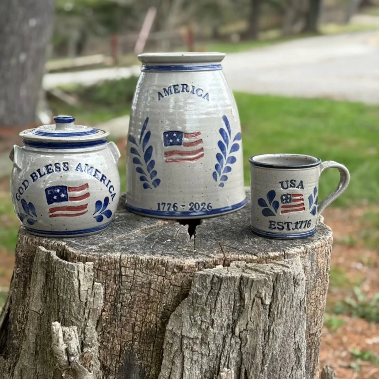We've had a few requests for orders for the USA 250th celebration this year - if you're thinking of an order give us a call or email! 

In the meantime, we've got some special mugs and other items stocked in person and on our website westerwaldpotter