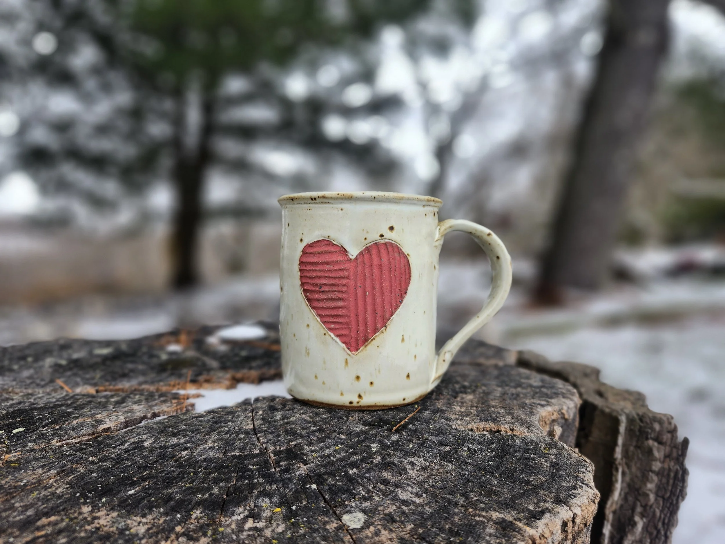 Carved Heart Mug
