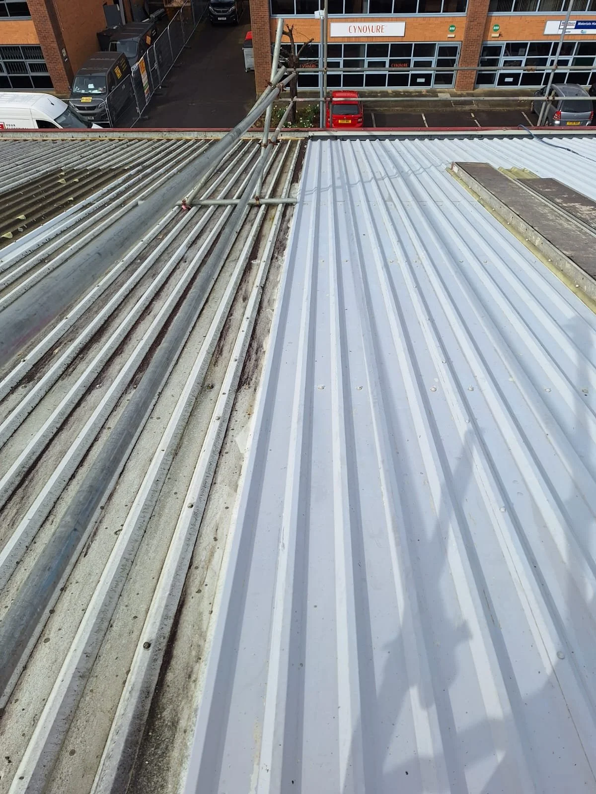 Roof cleaning -Before and After