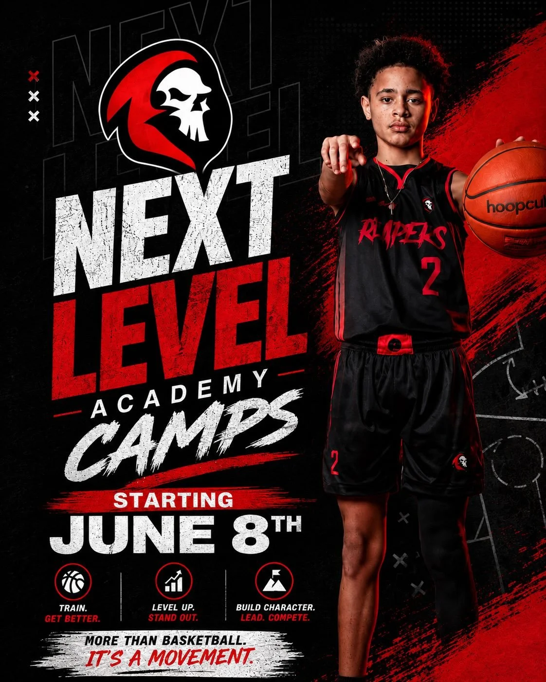Next Level Academy Camps start June 8th 🔥🏀

Train. Get better. Level up.

From 1/2 day camps to full day and monthly camp options, our program is built for players ready to sharpen their skills, compete, and grow on and off the court.

Skill Focuse