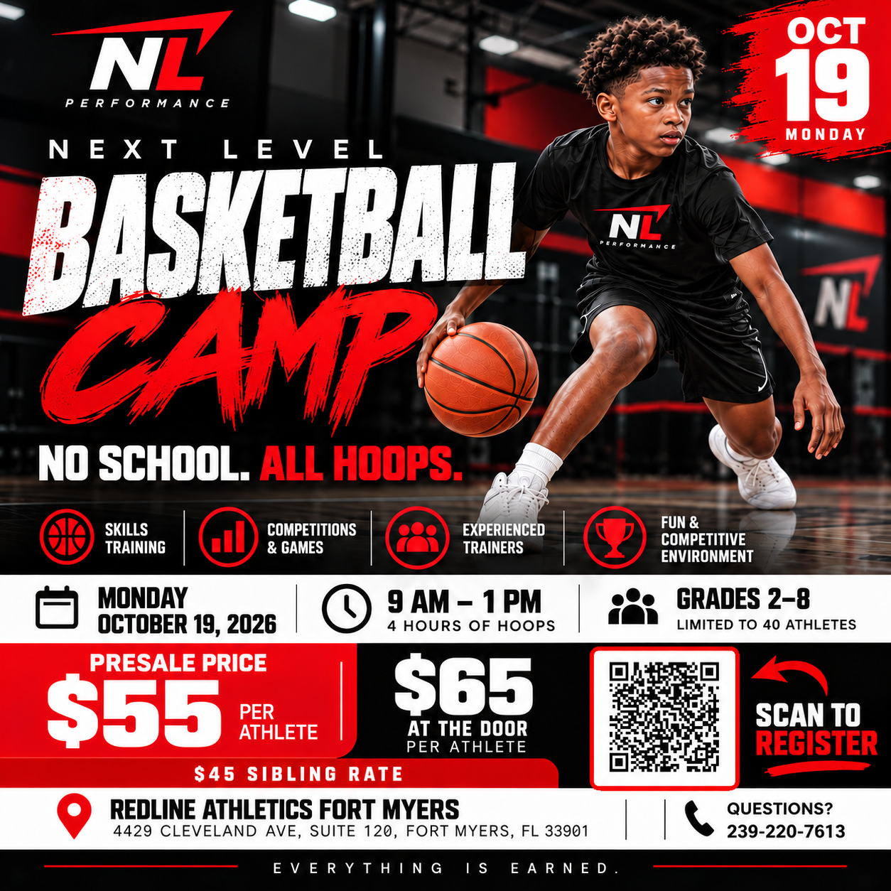 No School - All Hoops Basketball Camp | October 19 | Grades 2–8