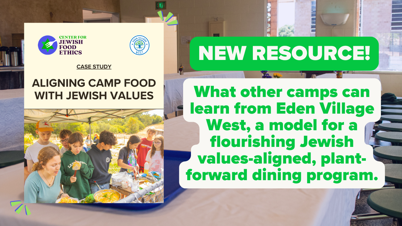 CJFE and Eden Village West partnered to create a case study; Aligning Camp Food With Jewish Values